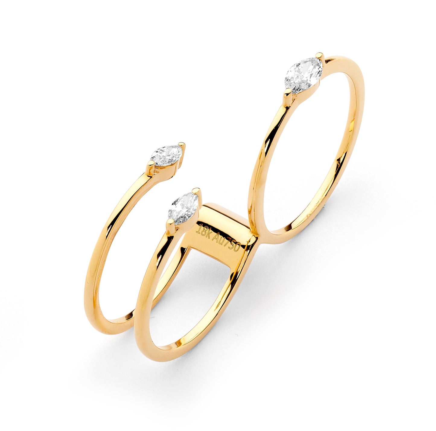 Triple Diamond Duo Ring