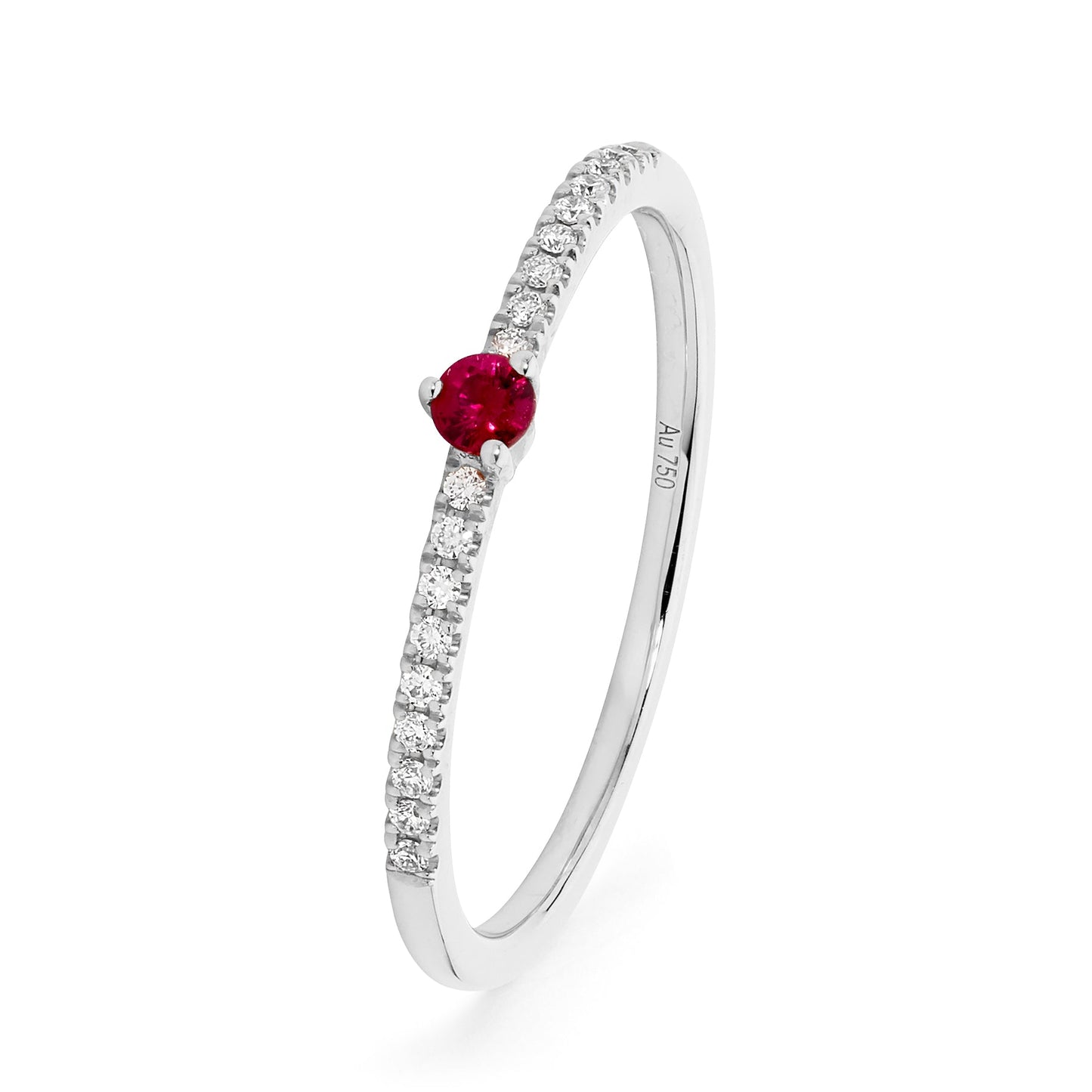 Petite Diamond Ruby Fine Ring