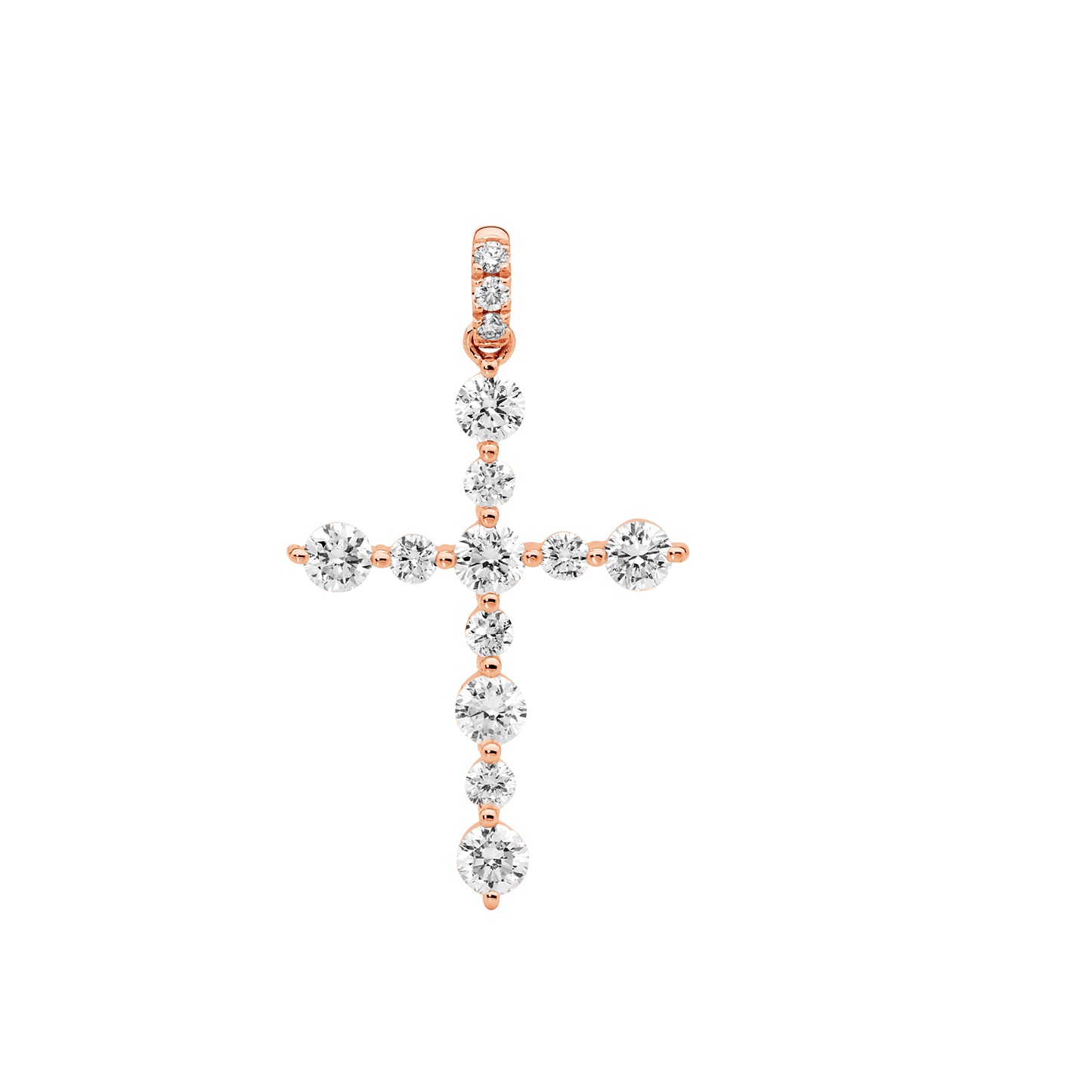 Mini Tension Set Alternating Diamond Cross