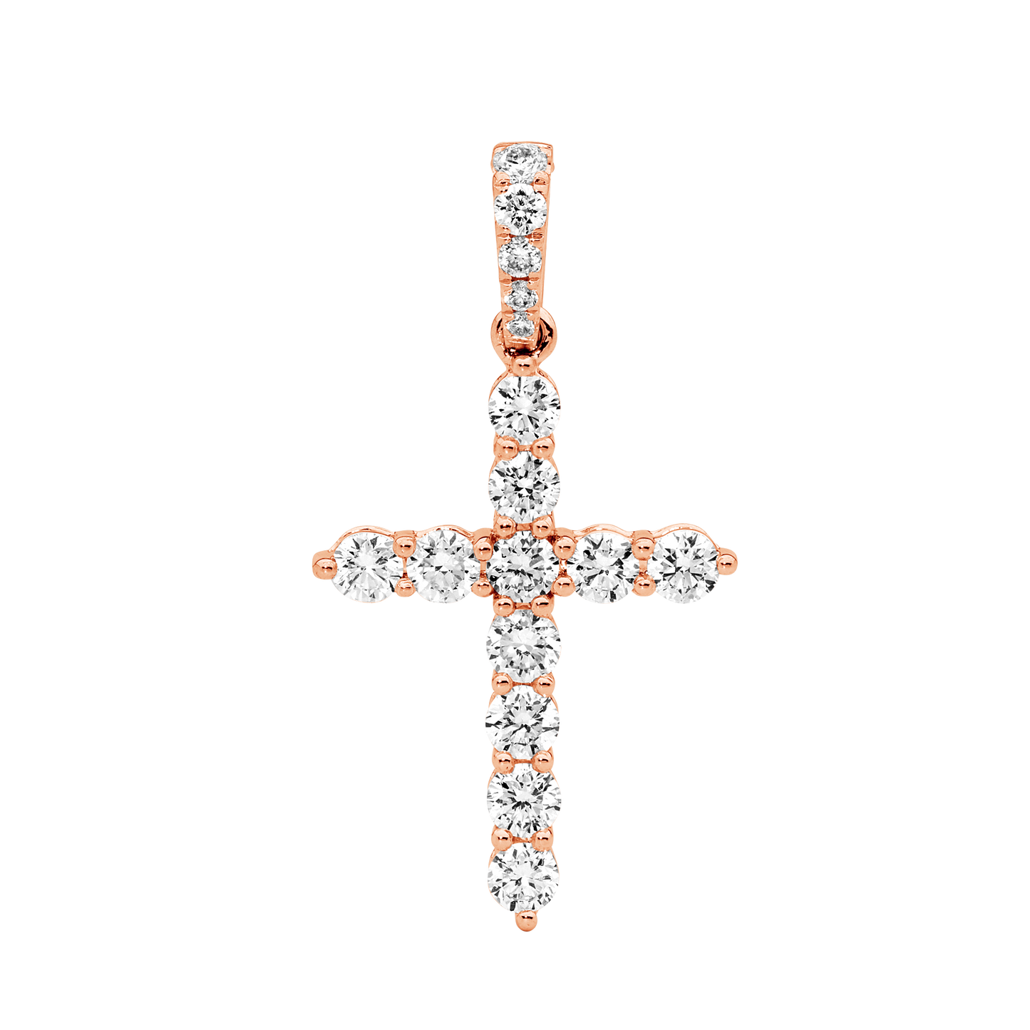 Claw Set Cross with Diamond Bail