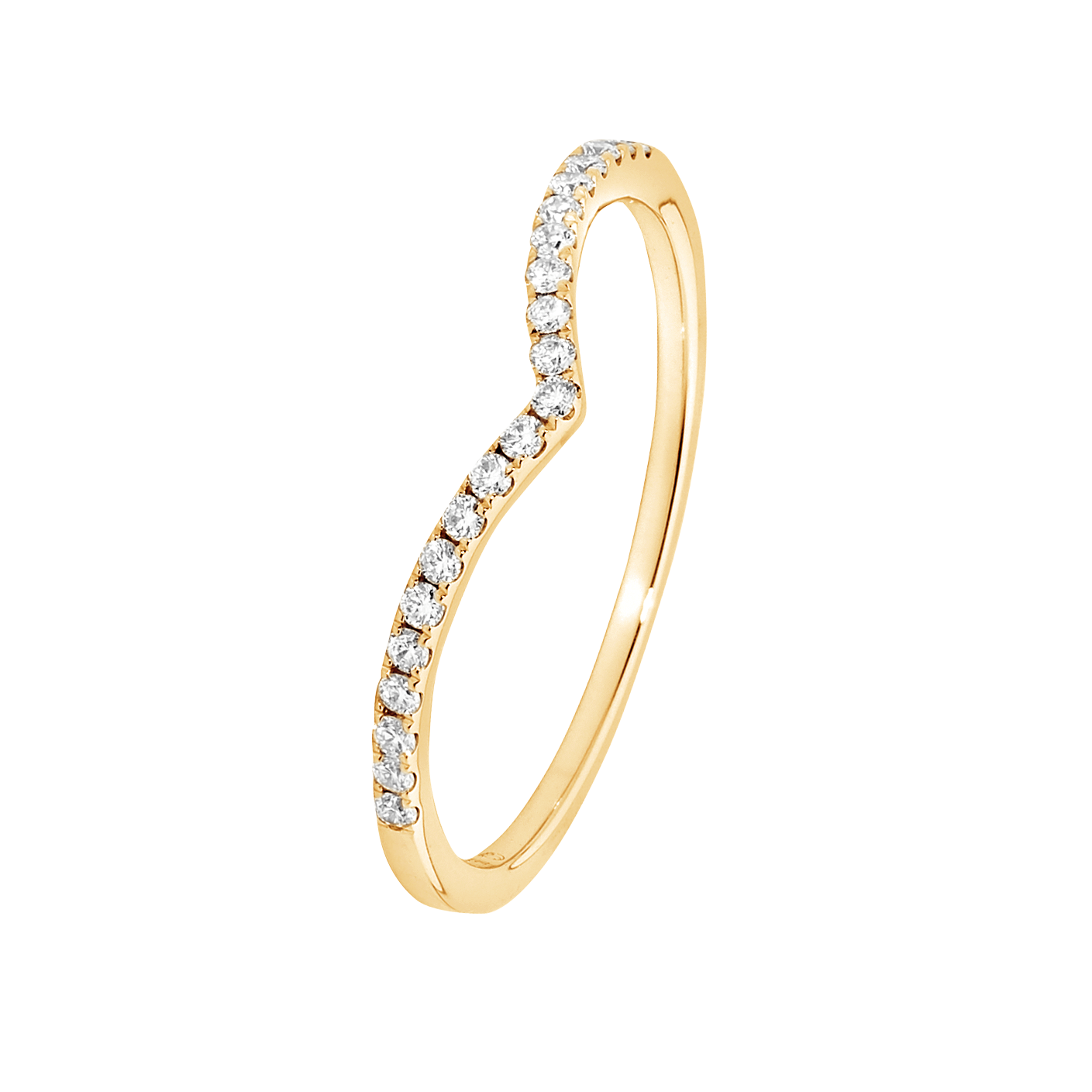 Sweetheart Partial Diamond Band