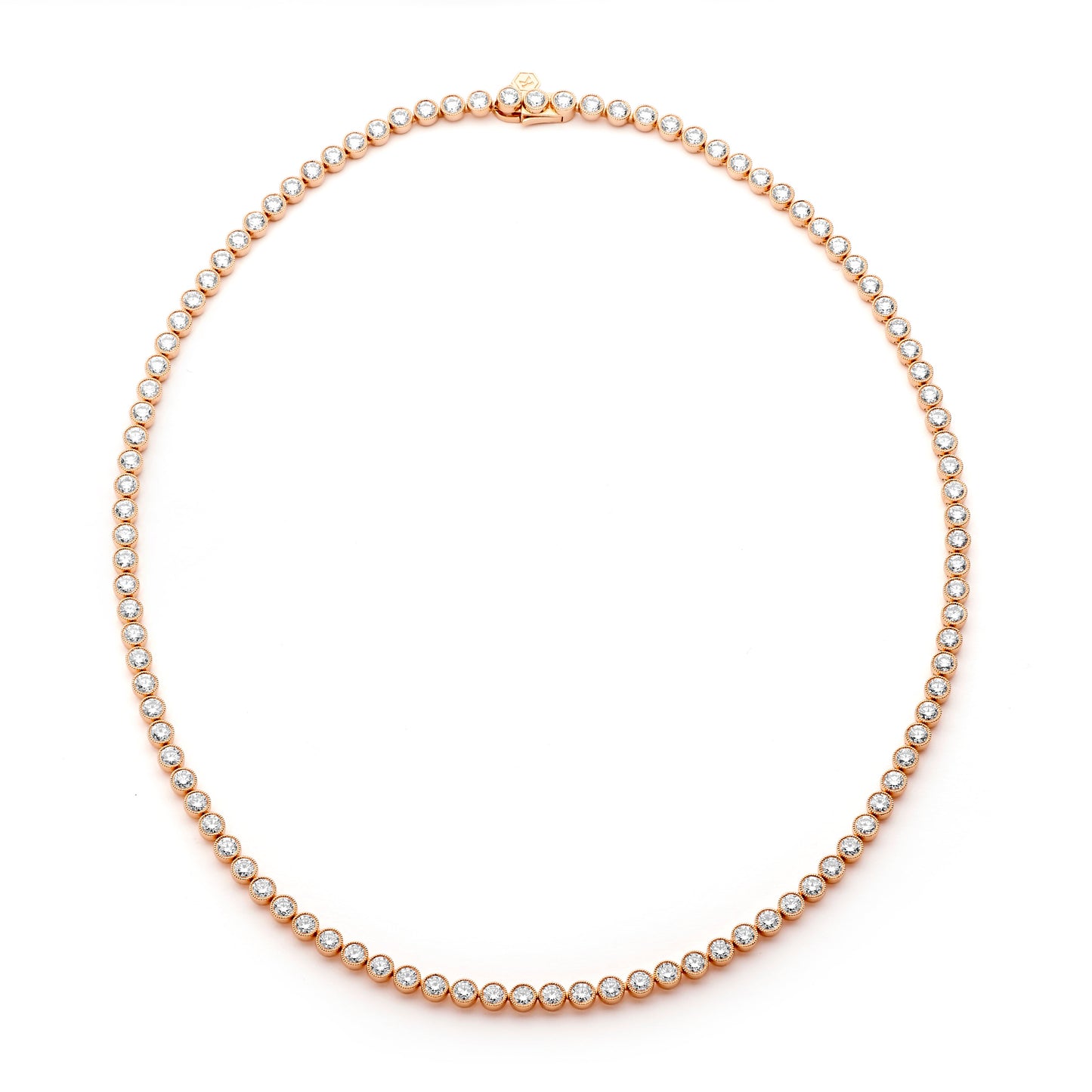Martina Diamond Milgrain Tennis Necklace