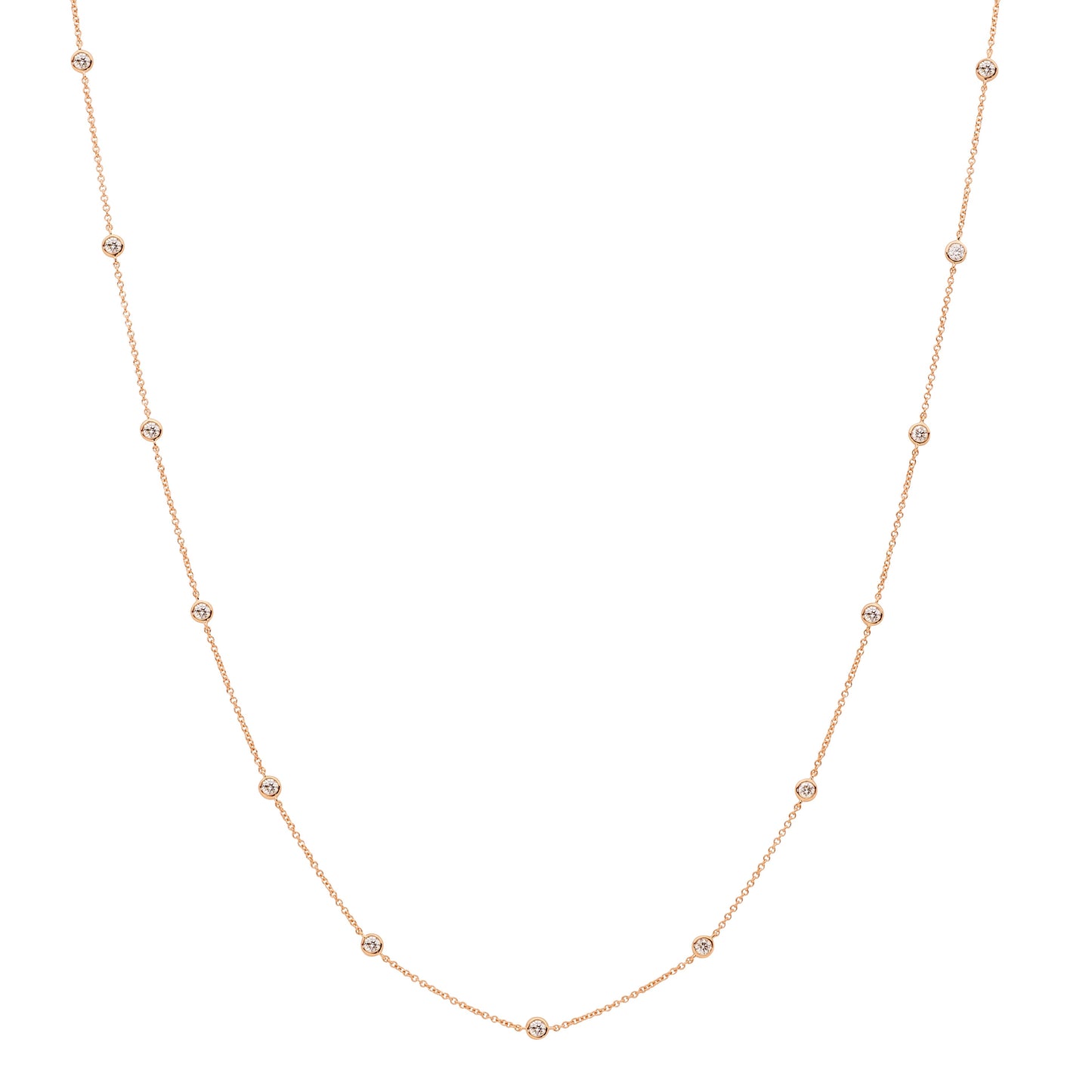 Brilliant Diamond Floating Necklace