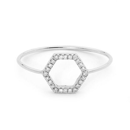 Petite Hexagon Ring