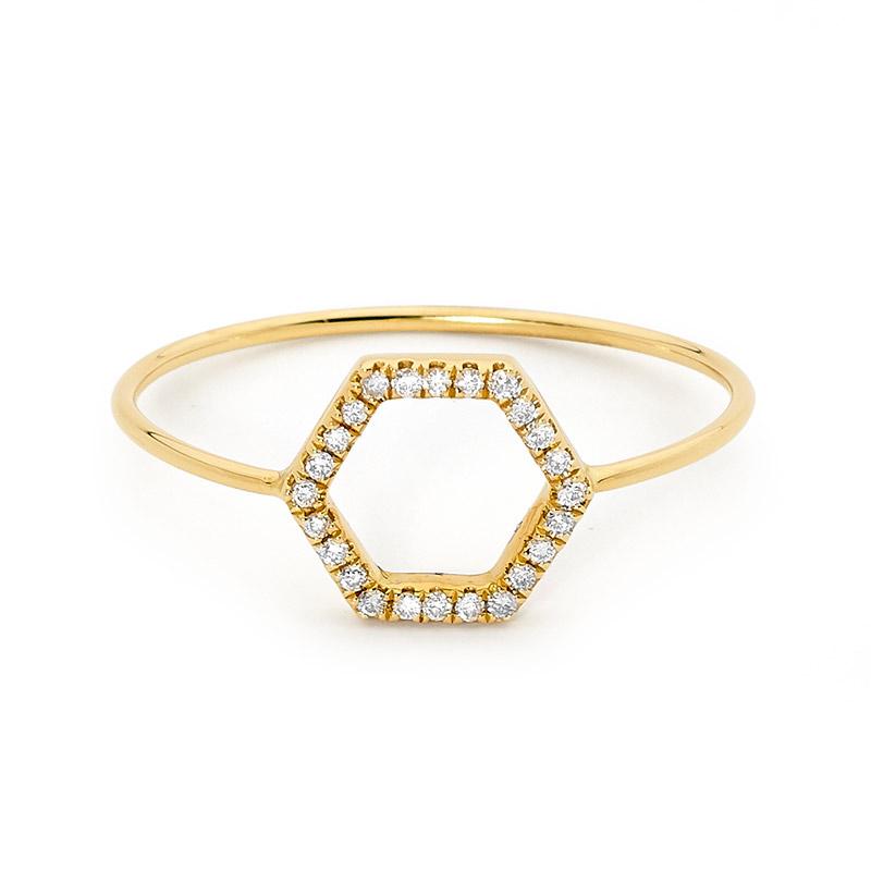 Petite Hexagon Ring