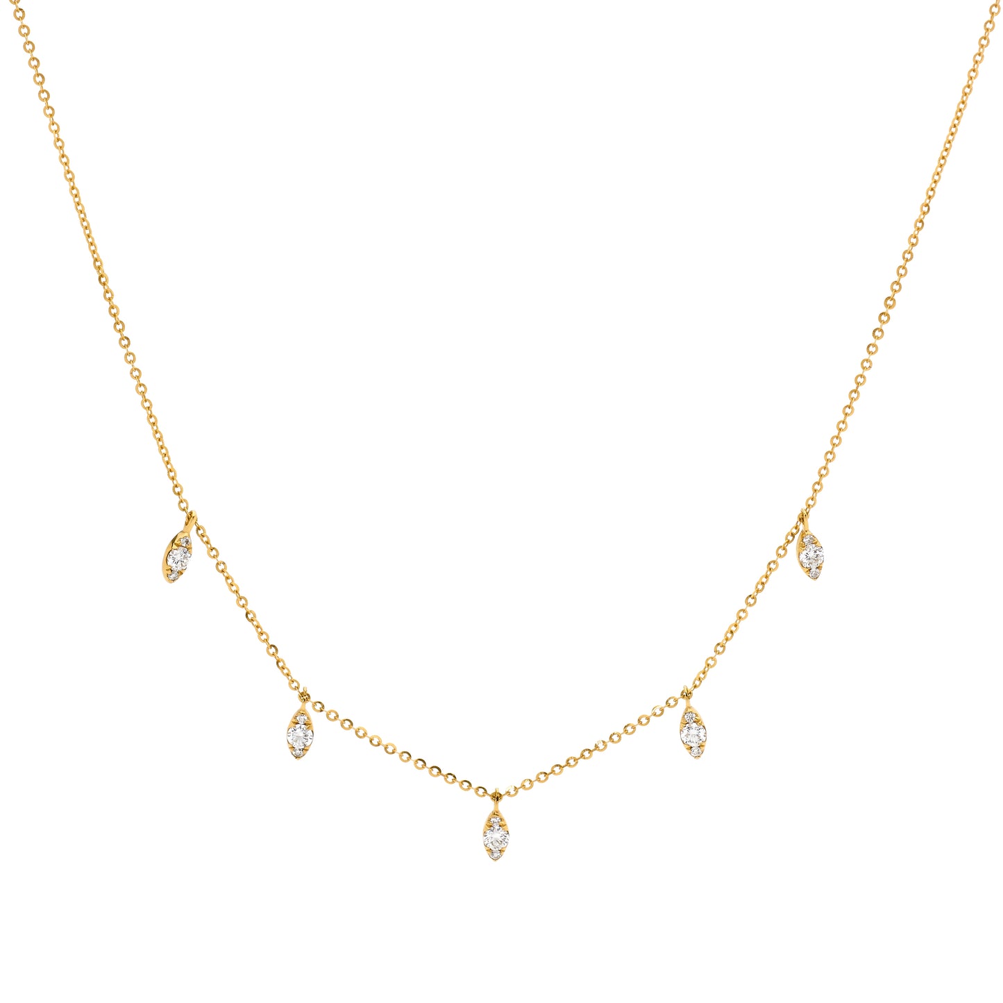 Marquise Diamond Charm Necklace