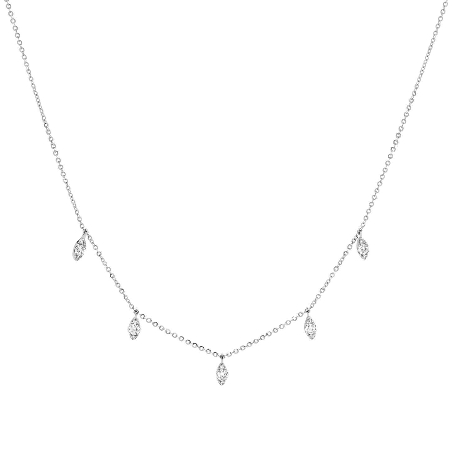Marquise Diamond Charm Necklace