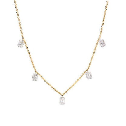 Art Deco Diamond Charm Necklace