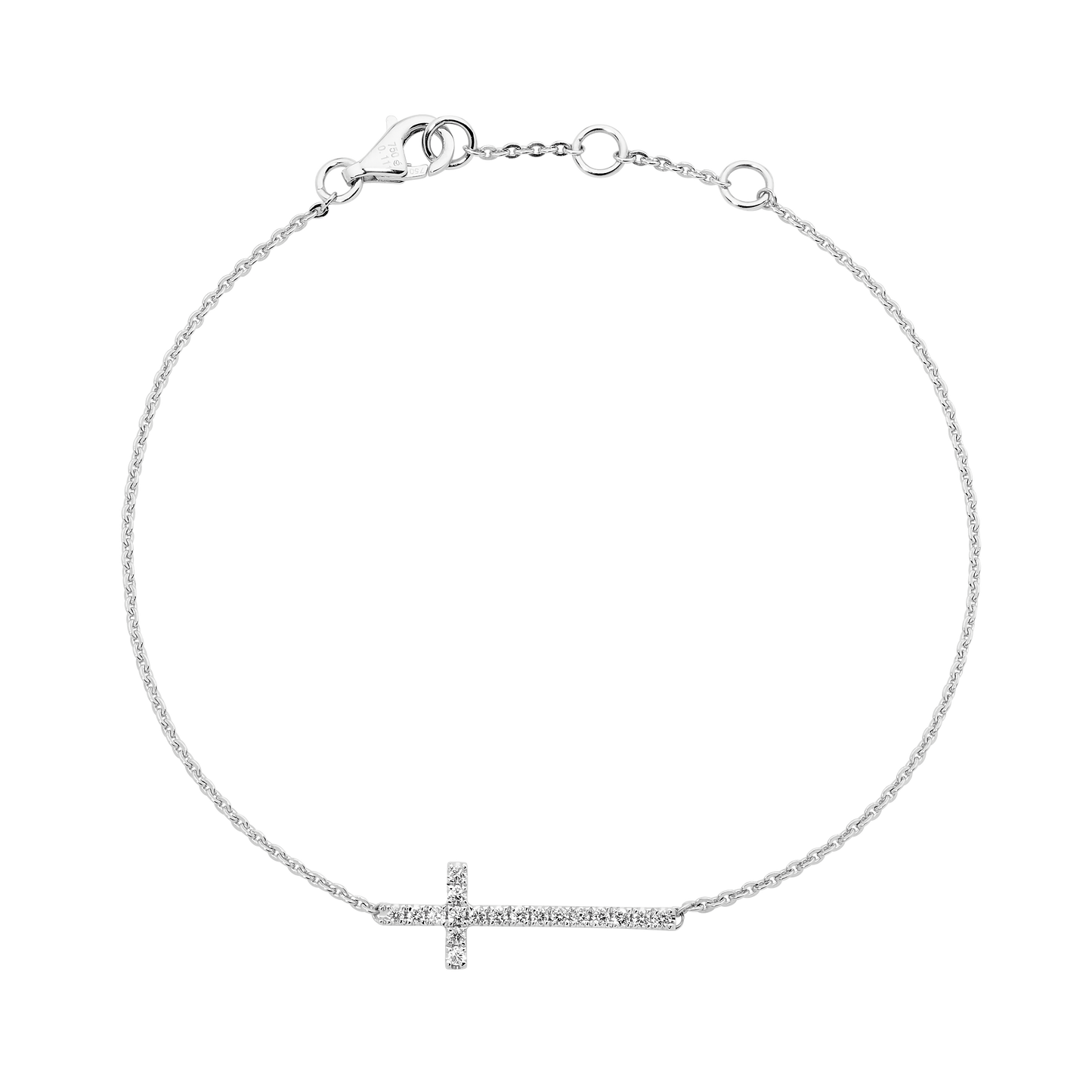 Fine Cross Diamond Bracelet