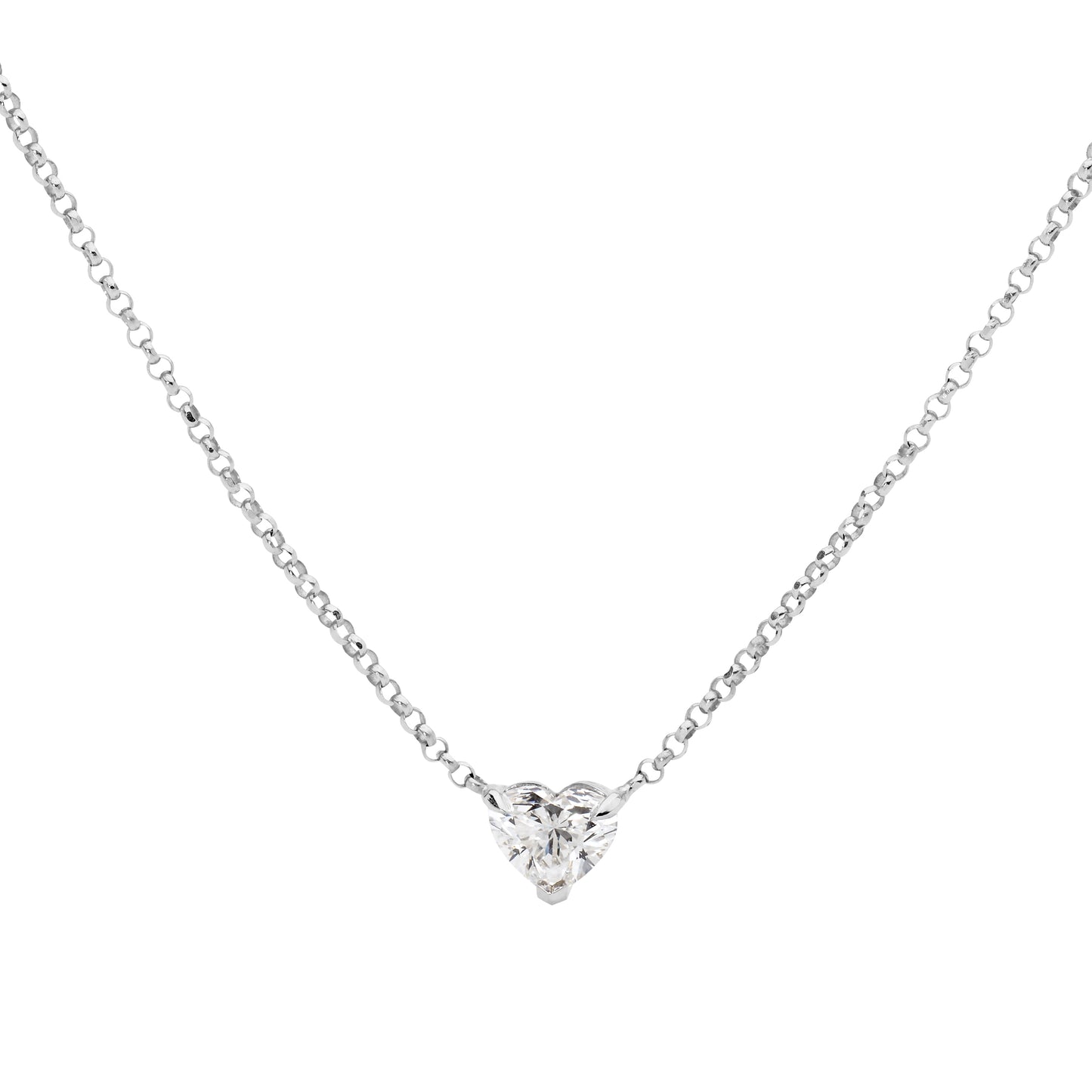 Solitaire Heart Diamond Necklace