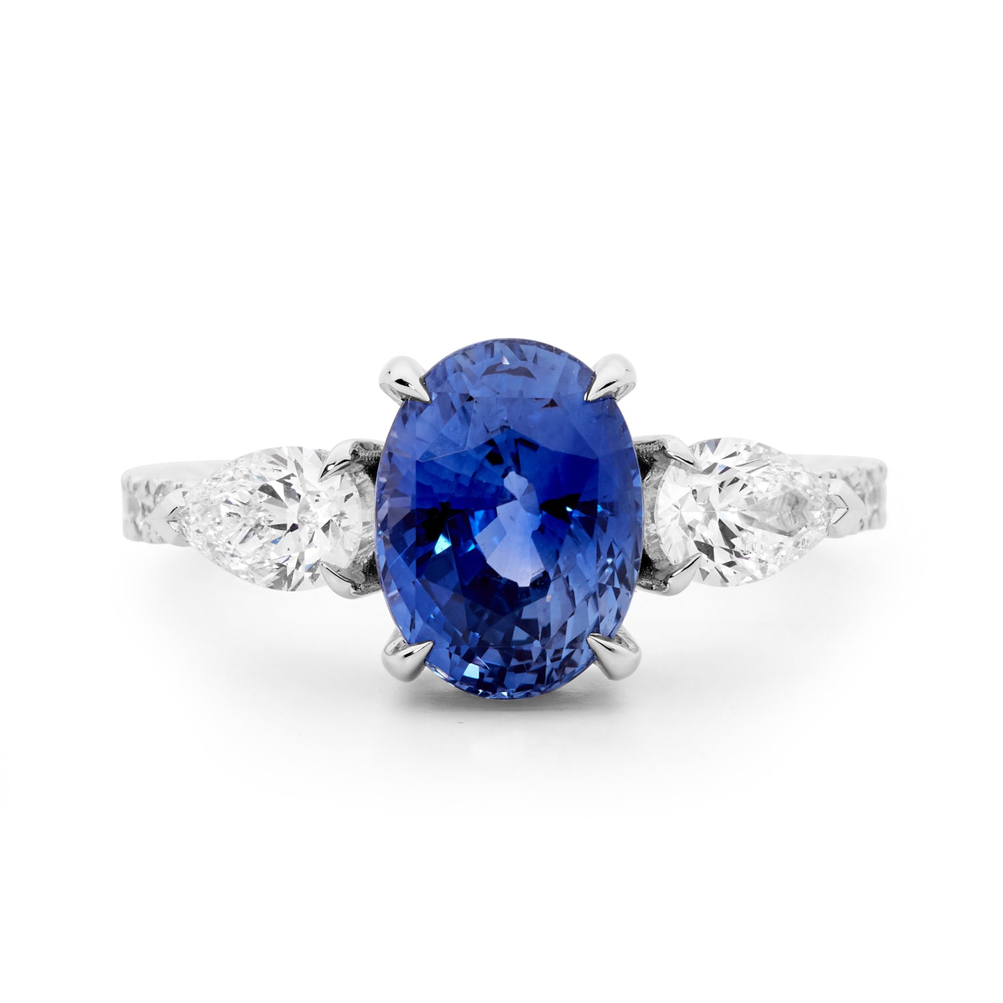 Sapphire & Diamond Trilogy Ring