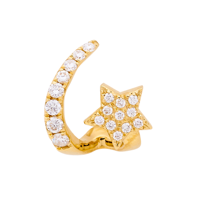 CURVED COMET SINGLE EARRING