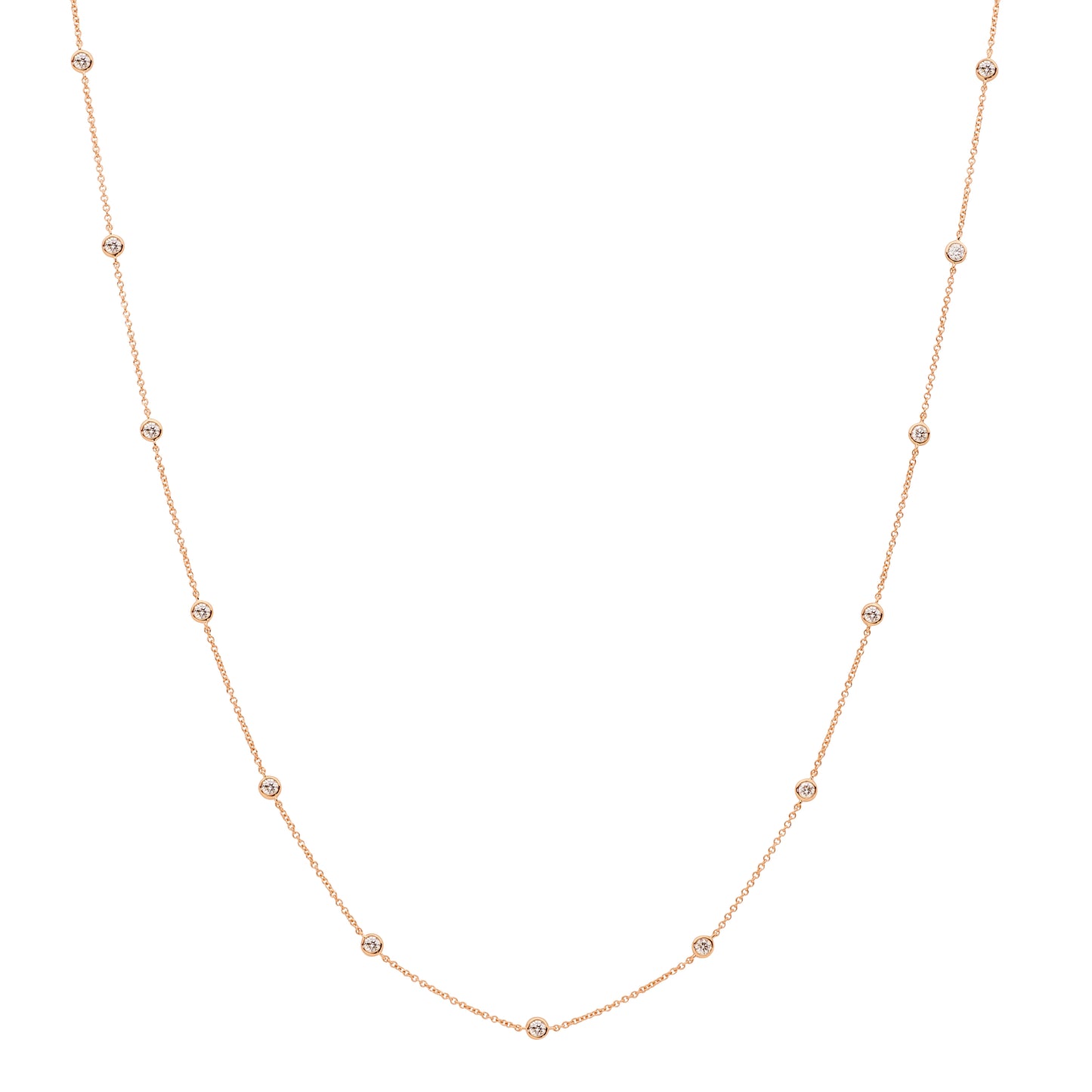 Brilliant Diamond Floating Necklace