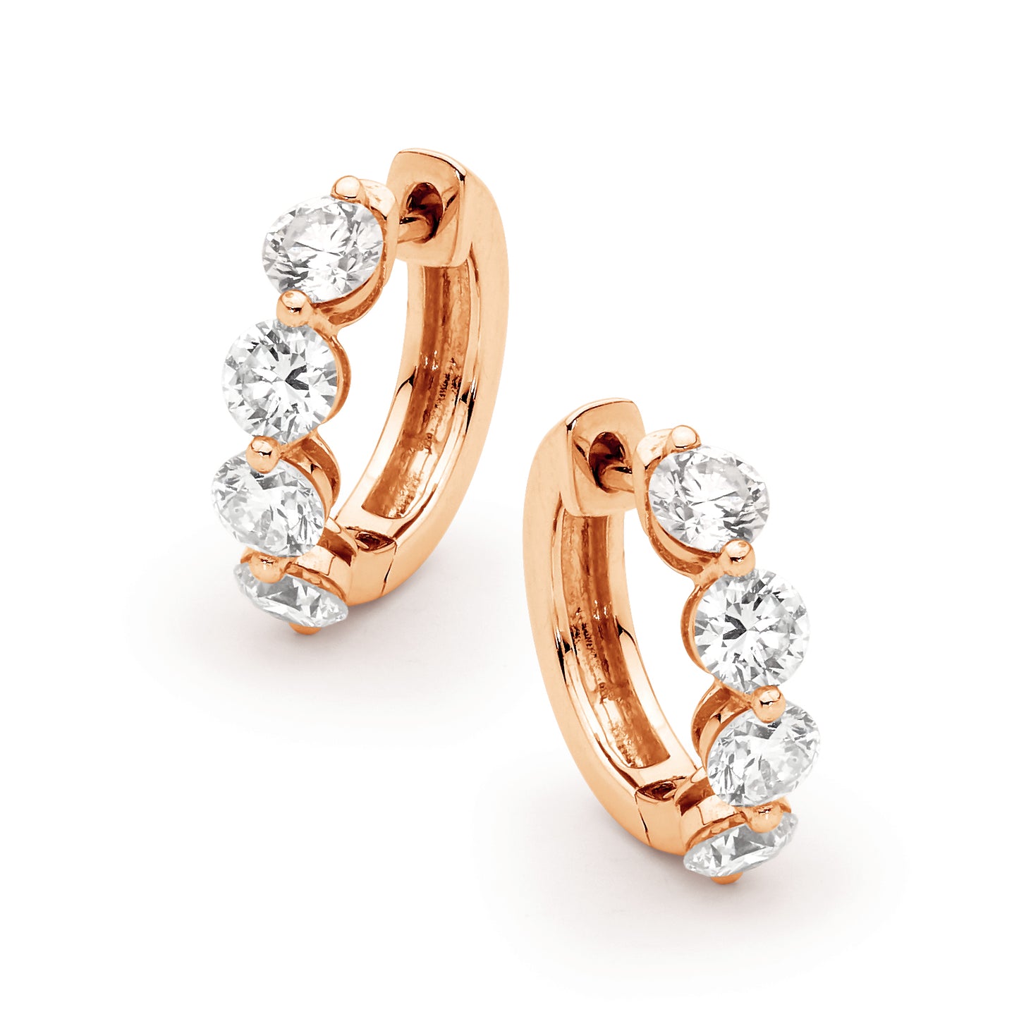 Exceptional Tension Set Diamond Hoops