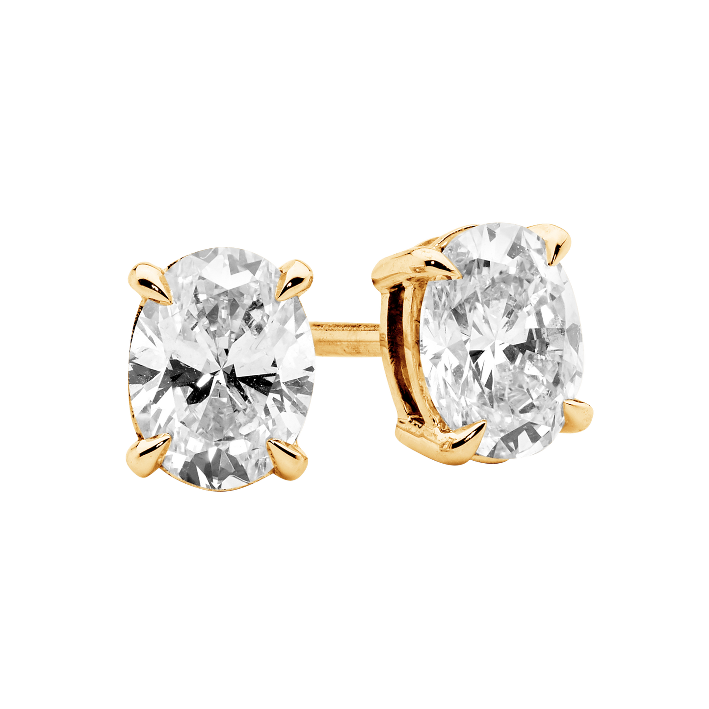 Petite Oval Diamond Studs