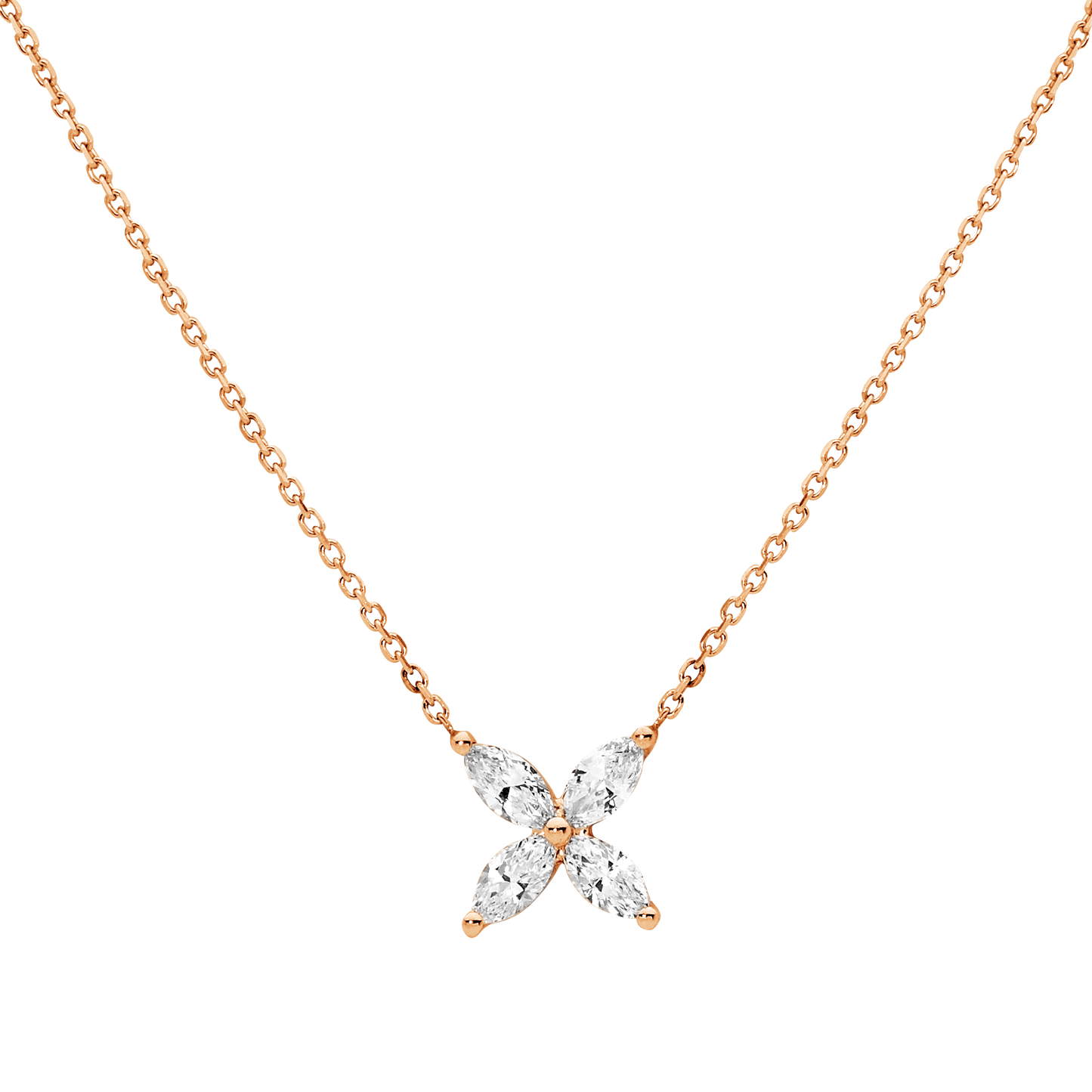 Diamond Flower Necklace