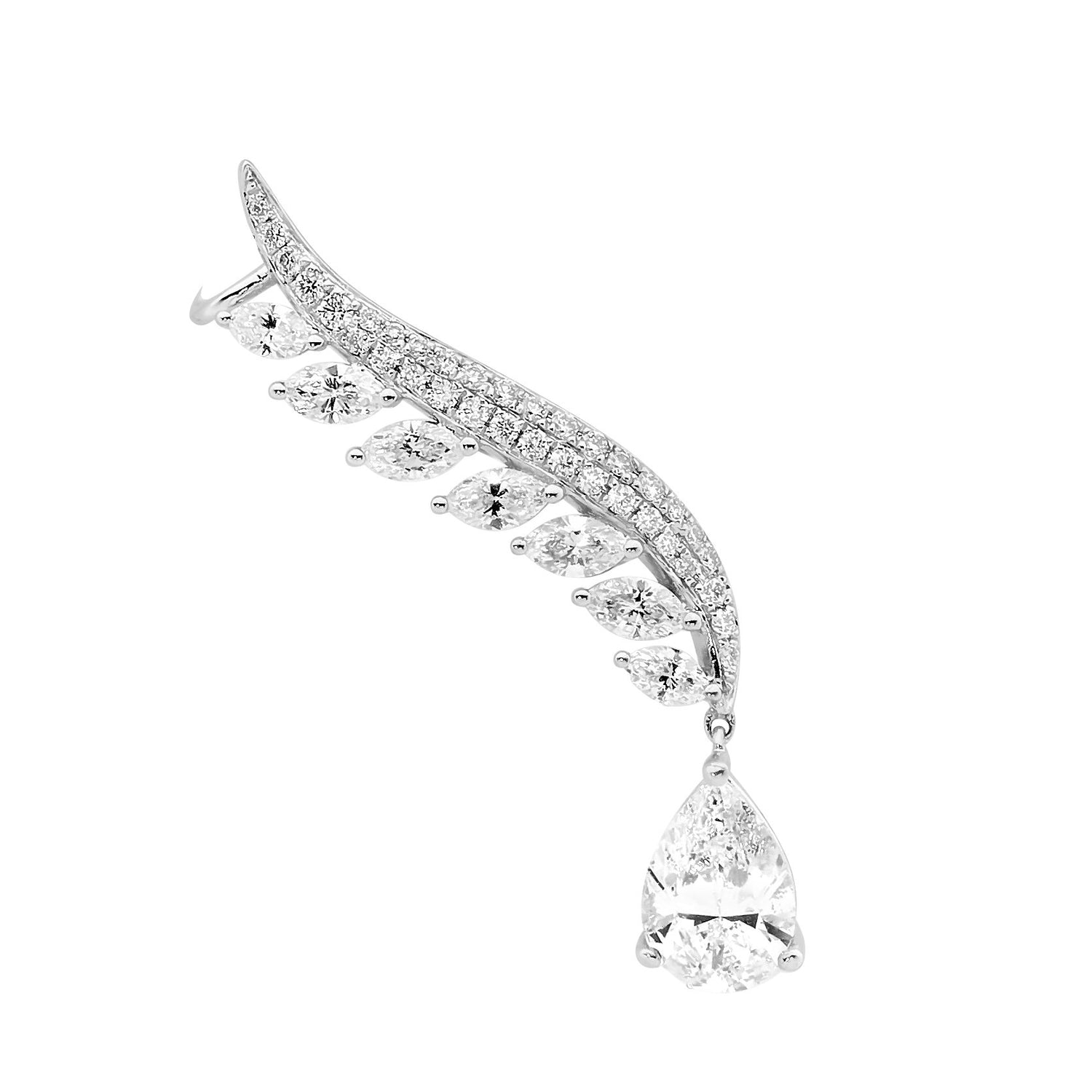 House of K'dor Blanc Diamond Earrings Diamonds Stud, Drop, Ear Cuff and Hoop Ear Jewels