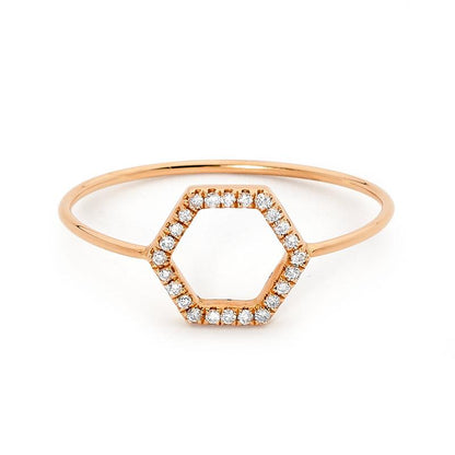 Petite Hexagon Ring