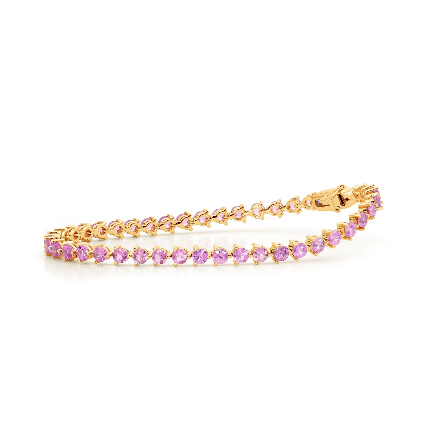 Pink Sapphire Tennis Bracelet