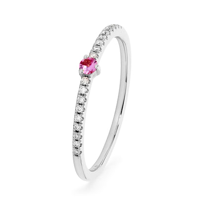Petite Diamond Sapphire Fine Ring