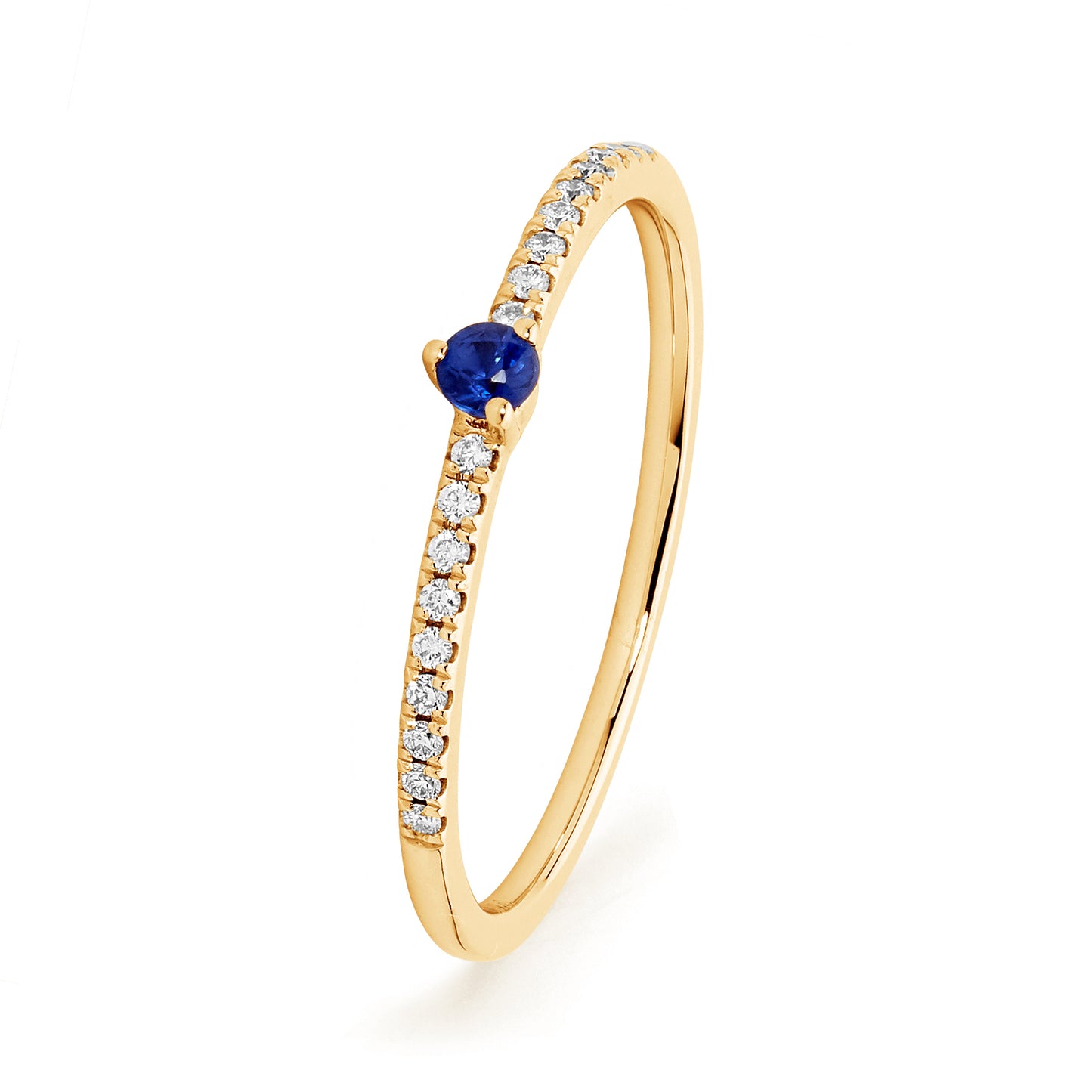 Petite Diamond Sapphire Fine Ring