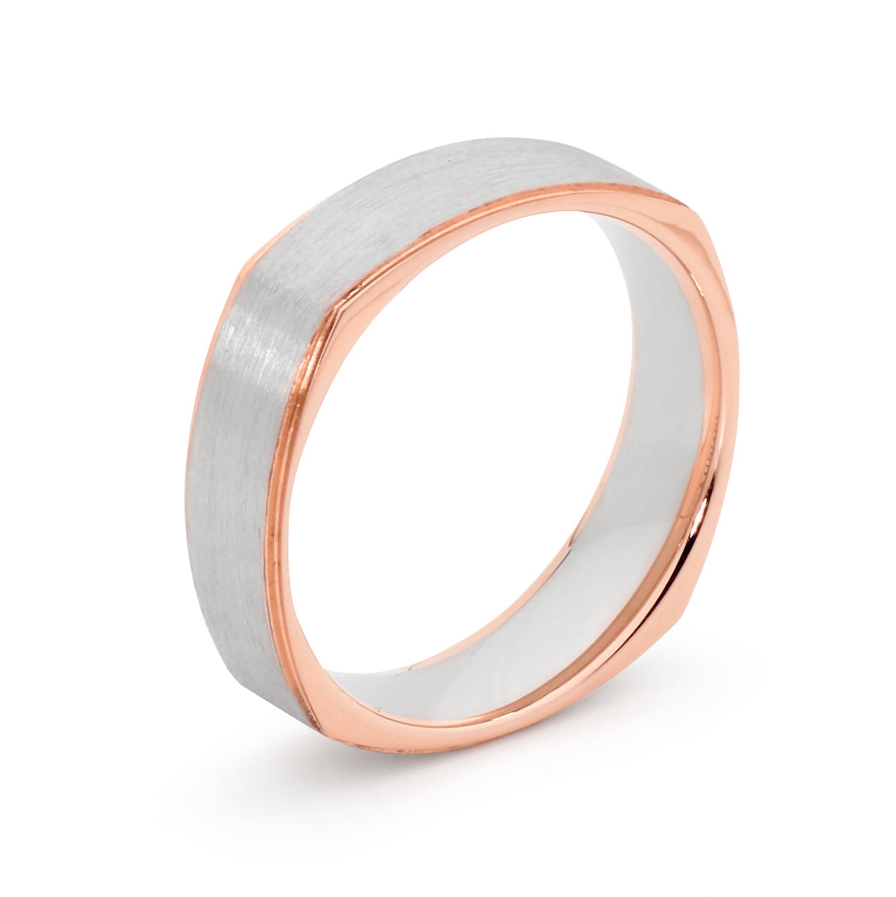 Two Tone Beveled Edge Square Band