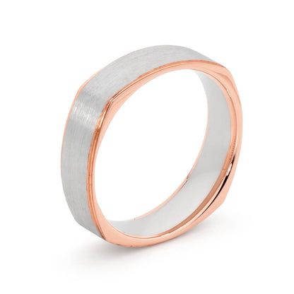 Two Tone Beveled Edge Square Band