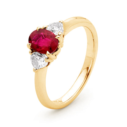 Ruby & Diamond Trilogy Ring