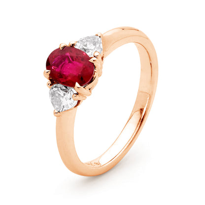 Ruby & Diamond Trilogy Ring