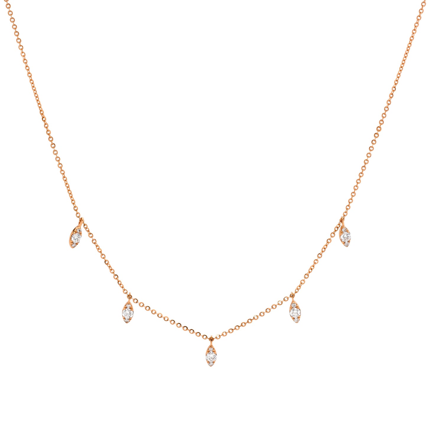 Marquise Diamond Charm Necklace