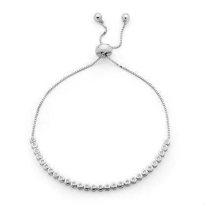 Fine Bezel Set Diamond Pull Bracelet