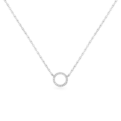 Round Halo Diamond Necklace