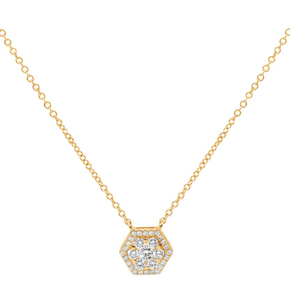 Diamond Hexagon Necklace