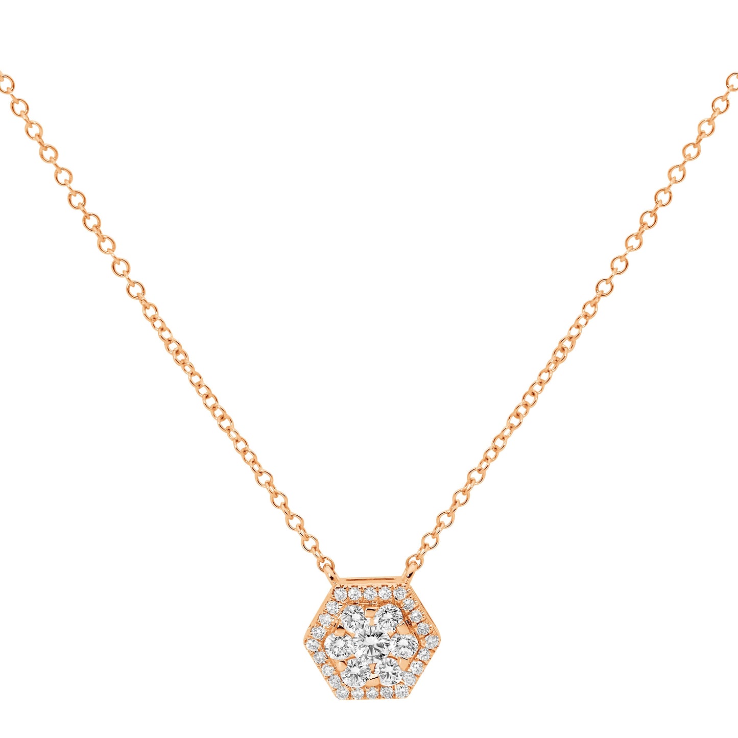 Diamond Hexagon Necklace