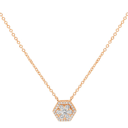 Diamond Hexagon Necklace