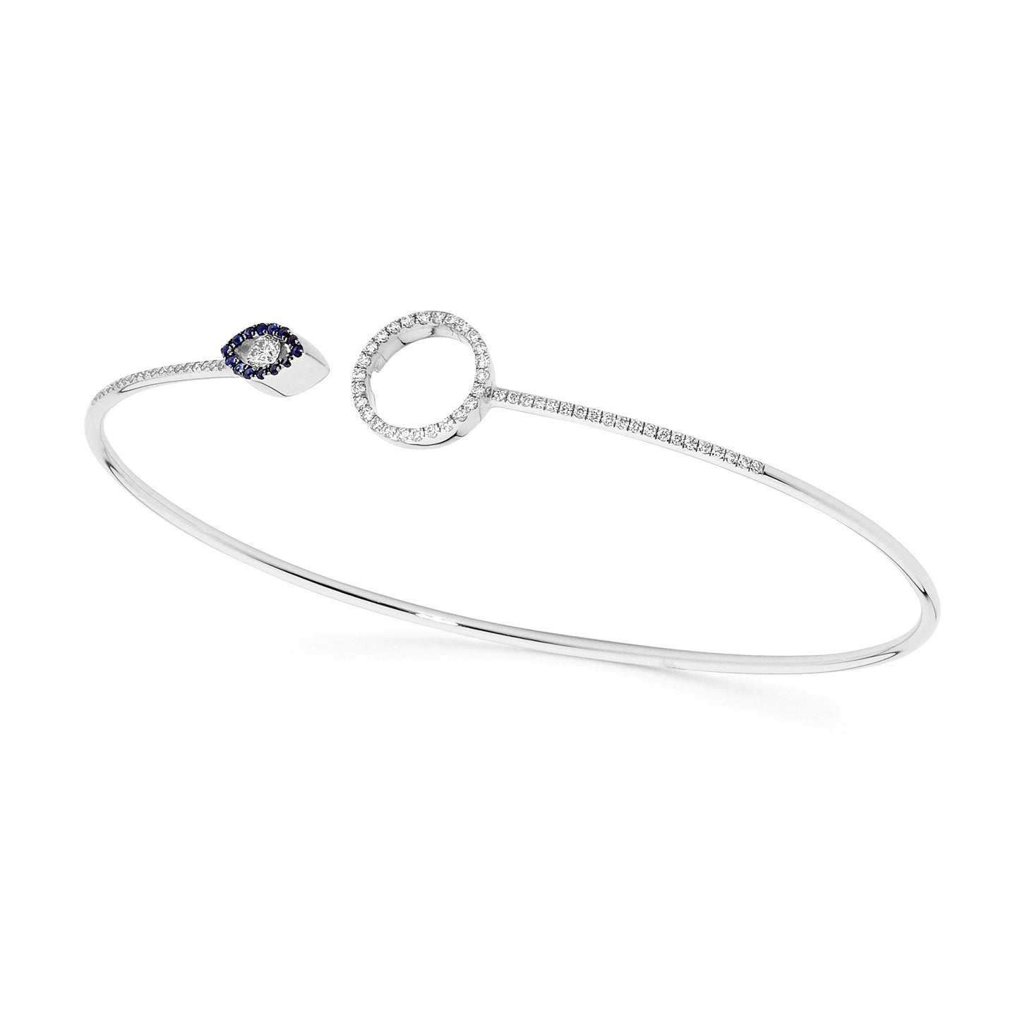 Evil Eye Sapphire Bangle