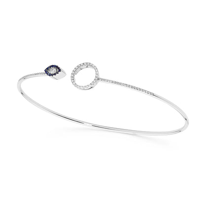 Evil Eye Sapphire Bangle