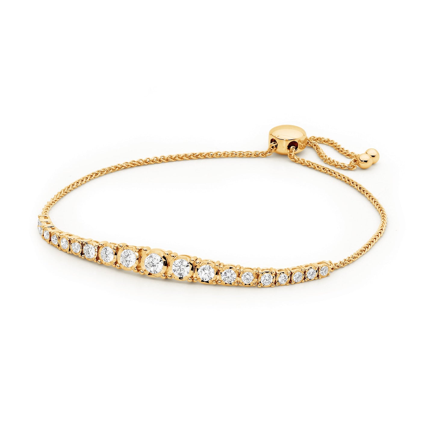 Graduated Diamond Pull Bracelet