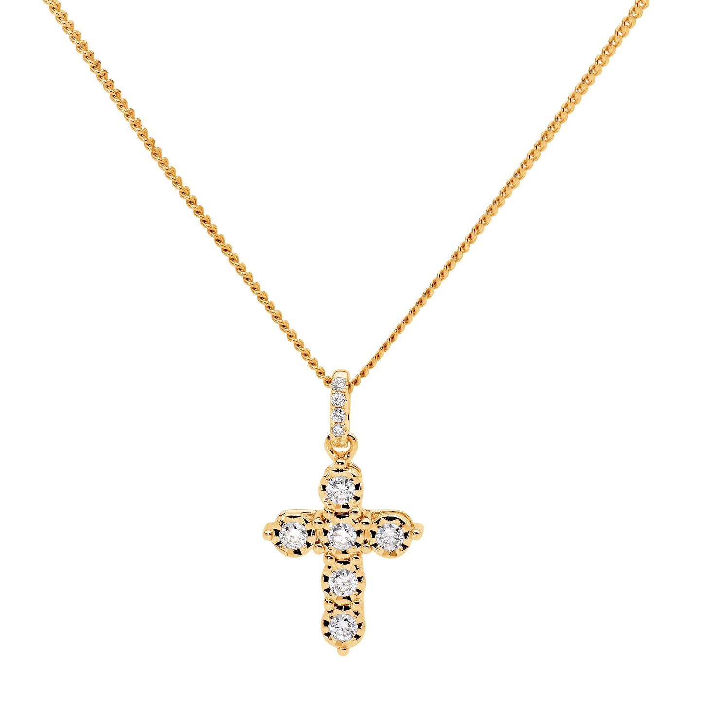 Dainty Diamond Cross Pendant