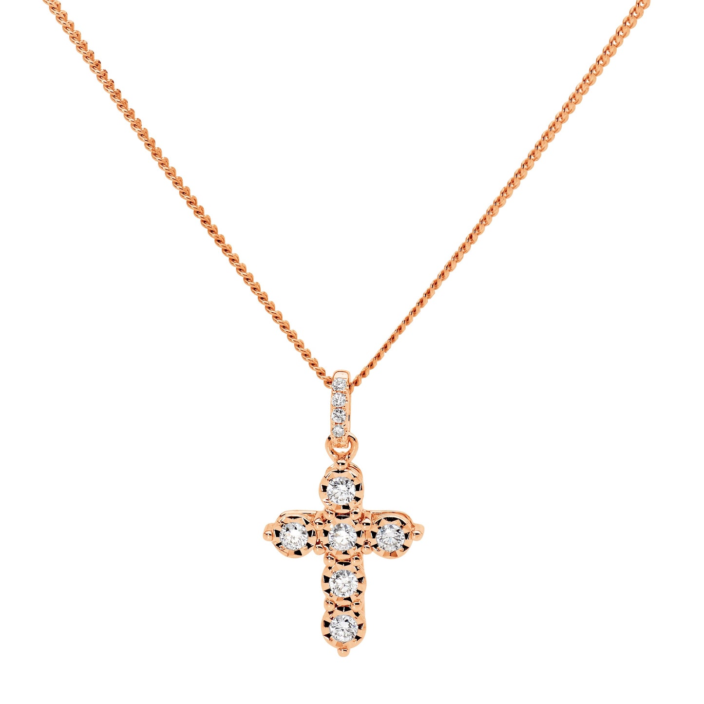 Dainty Diamond Cross Pendant