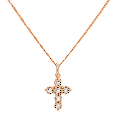 Dainty Diamond Cross Pendant