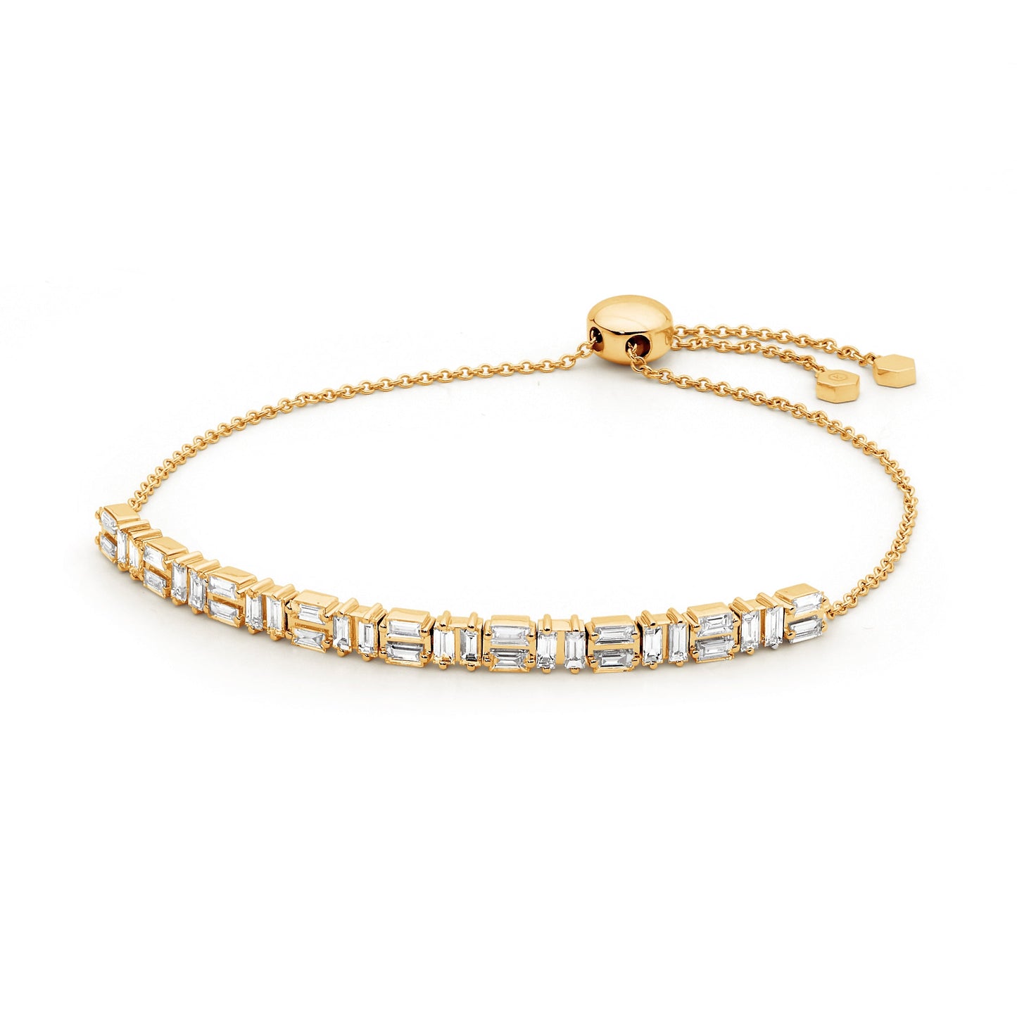 The Baguette-Cut Tennis Tassel Bracelet