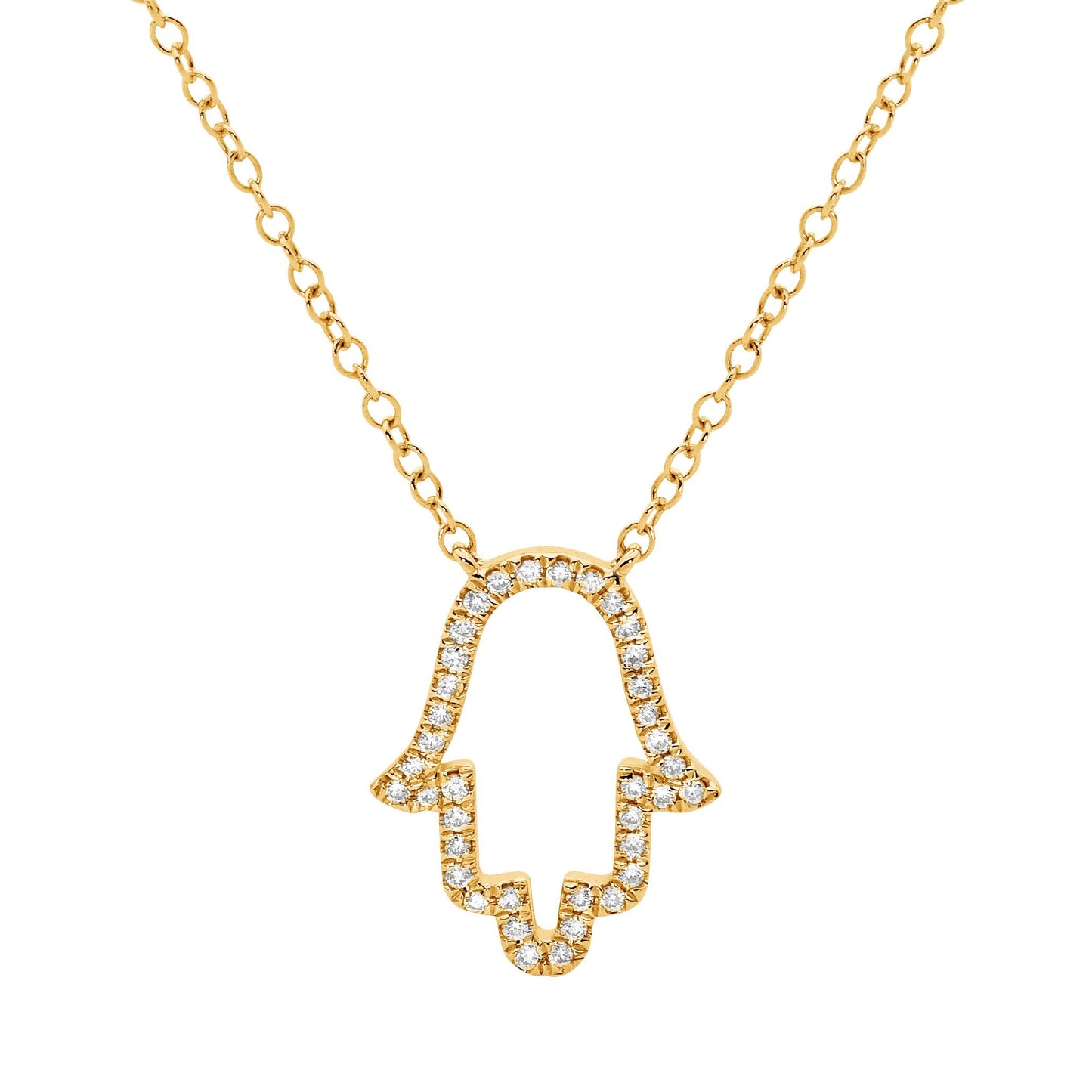 Hand of Fatima  Silhouette Necklace