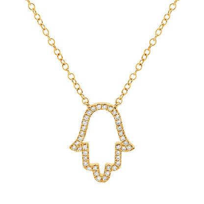 Hand of Fatima  Silhouette Necklace