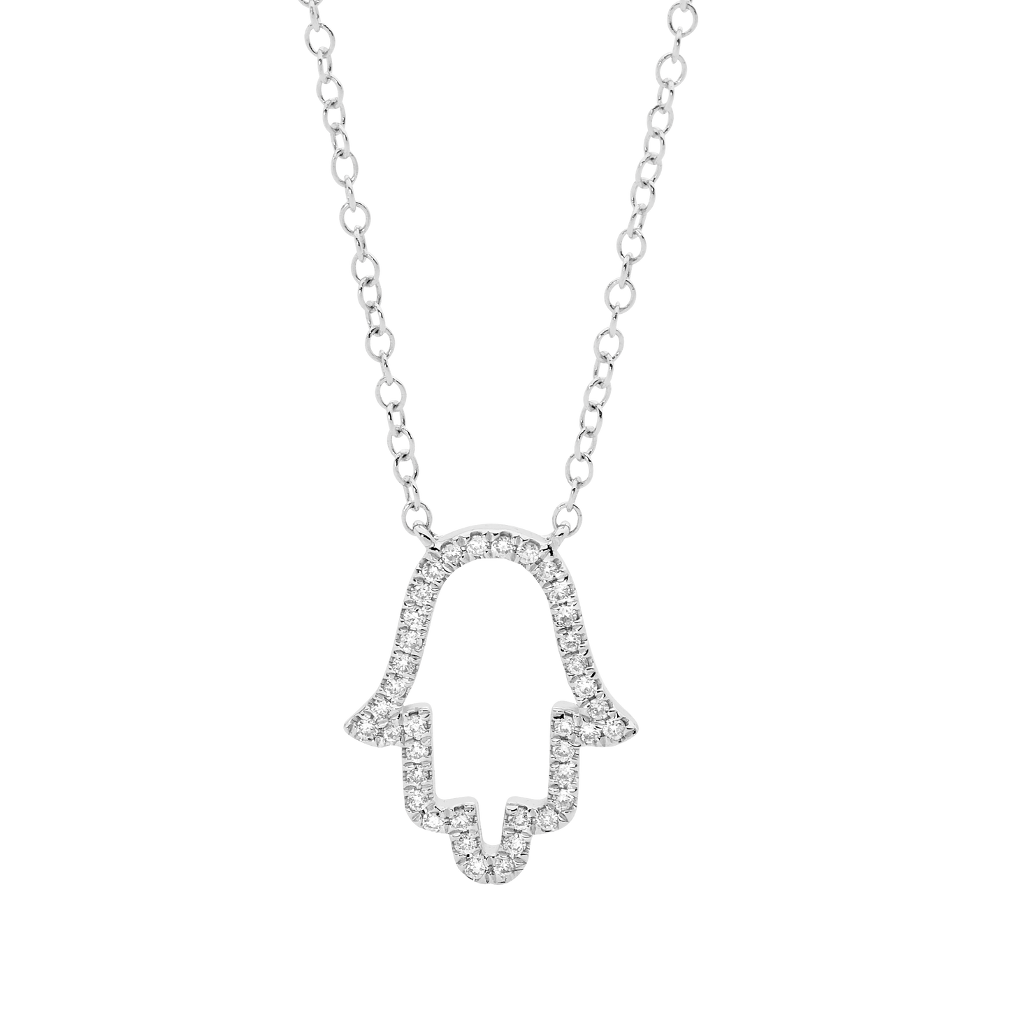 Hand of Fatima  Silhouette Necklace