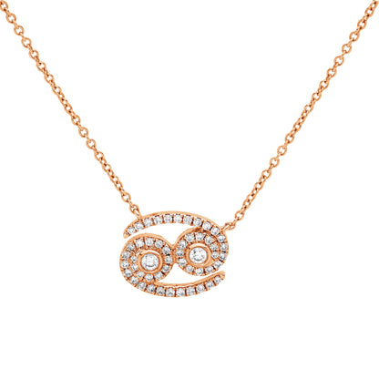 Zodiac Sign Diamond Necklace
