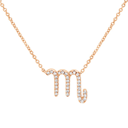 Zodiac Sign Diamond Necklace