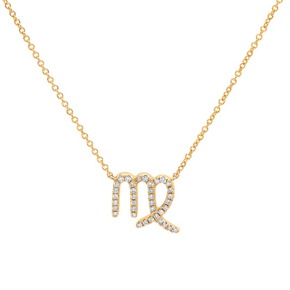 Zodiac Sign Diamond Necklace