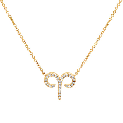Zodiac Sign Diamond Necklace