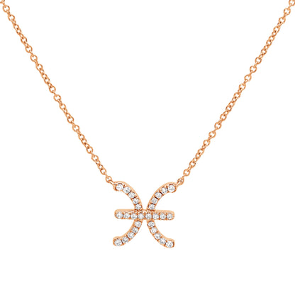 Zodiac Sign Diamond Necklace